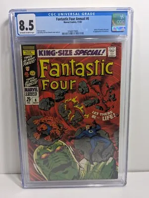 Buy Fantastic Four Annual #6 -  1st Franklin Richards & 1st Annihilus - CGC 8.5 MCU • 583.46£