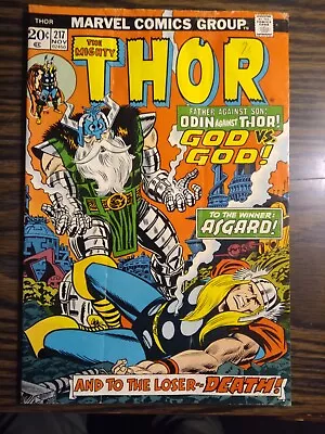 Buy Thor #217 1973 Marvel First Valkyrie. Copy Has Seen Better Days.  • 4.75£