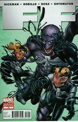Buy Fantastic Four FF 14 Venom Venonized Variant 1:50 Franklin Valeria Richards 2012 • 95.31£