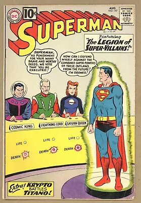 Buy Superman 147 (VGF) 1st App Legion Of Super-Villains! Super-Heroes 1961 DC V288 • 108.02£