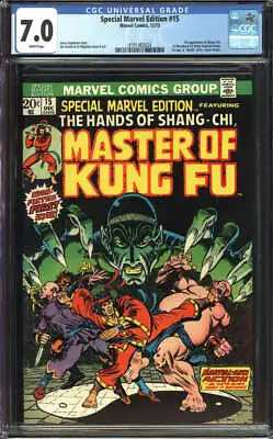 Buy Special Marvel Edition #15 Cgc 7.0 White Pages // 1st Appearance Of Shang-chi • 244.41£