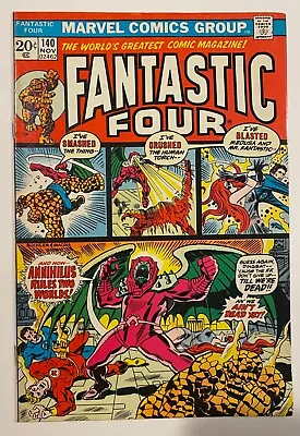 Buy FANTASTIC FOUR 140 KEY Origin Of Annihilus 1973 Marvel Comics • 13.66£