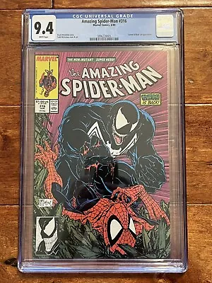 Buy Amazing Spider-Man 316 CGC 9.4 NM 1st Cover Appearance Venom 1989 Todd McFarlane • 315.89£