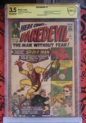 Buy Daredevil 1 Comic 1964 CBCS 3.5 Signed By Stan Lee • 3,500£