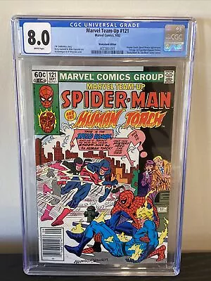 Buy Marvel Team-Up #121 Spiderman & Human Torch NEWSSTAND CGC 8.0 1st Frog-Man, 1982 • 67.20£