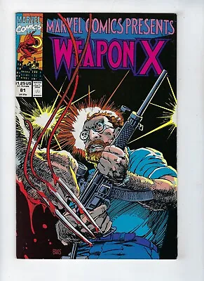Buy MARVEL COMICS PRESENTS #81 (WEAPON X Chapter 9, BARRY WINDSOR-SMITH 1991) VF/NM • 7.95£