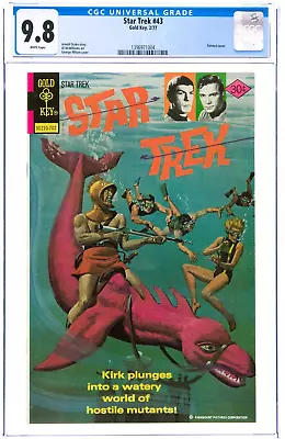 Buy STAR TREK #43 GOLD KEY Comics 1977 CGC 9.8 NM/M CAPTAIN KIRK SPOCK ENTERPRISE • 502.06£