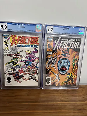 Buy X-Factor #6 & 5 1986 - 1st Appearance Of Apocalypse - CGC 9.2 White Pages • 86.93£