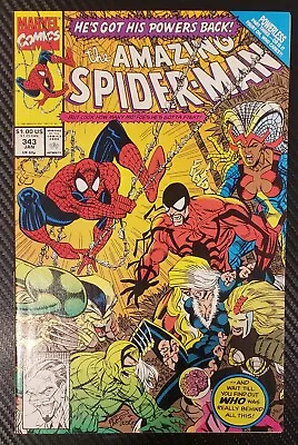 Buy Amazing Spiderman #343 (Marvel 1991) NM (9.4) 1st Cameo APP Cardiac  • 5.48£