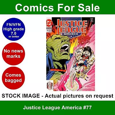Buy DC Justice League America #77 Comic - FN/VFN Clean 01 July 1993 • 4.99£