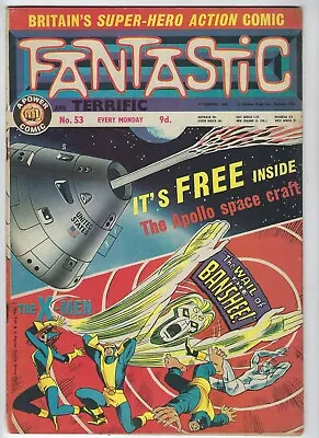 Buy Fantastic # 53 - Februay 17th 1968 - X-Men Avengers Thor Odhams UK Paper Comic • 6.95£
