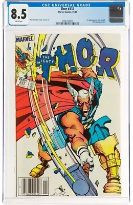 Buy Thor #337 Newsstand Edition (Marvel, 1983) CGC VF+ 8.5 White Pages. • 350£