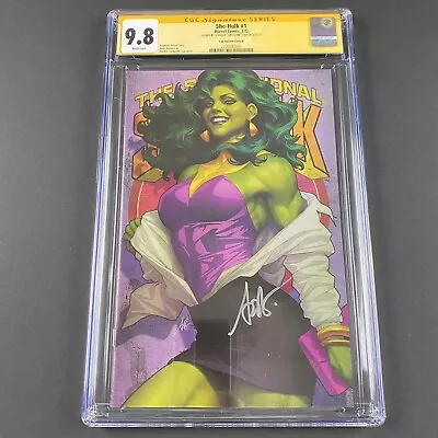 Buy She-Hulk 1 CGC 9.8 Signed By Stanley Artgerm Lau! 1:100 Virgin Variant • 394.37£