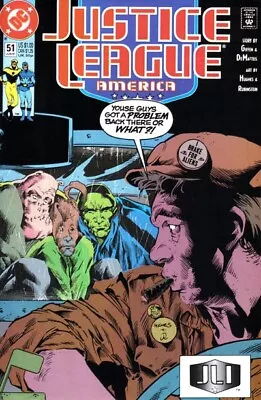 Buy Free P&P; Justice League America  #51, Jun 1991: Giffen, DeMatteis, Adam Hughes • 4.99£