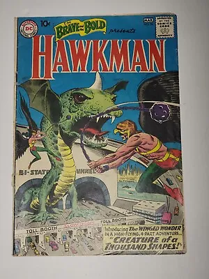 Buy Brave And The Bold #34 4.0 Cream - Off-white Pages Dc Comics 1961 Hawkman Tryout • 336.51£