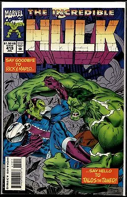 Buy 1994 Incredible Hulk #419 1st Talos Cover Marvel Comic • 11.85£