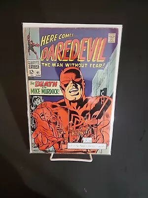 Buy Daredevil #41 (Marvel 1968) The Death Of Mike Murdock / Daredevil's Twin Brother • 20.02£
