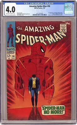 Buy Amazing Spider-Man #50 CGC 4.0 1967 4111577023 1st App. Kingpin • 573.19£