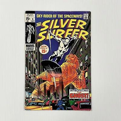 Buy Silver Surfer #8 1969 FN Cent Copy 1st Monthly Issue, 15¢, 1st Flying Dutchman • 48£