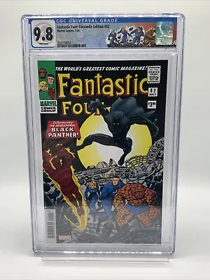 Buy Fantastic Four #52 First Appearance Black Panther Facsimile Custom Label Cgc 9.8 • 119.93£