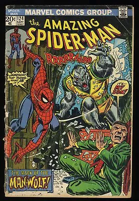 Buy Amazing Spider-Man #124 FA/GD 1.5 1st Appearance Man-Wolf! Romita Art! • 28.50£