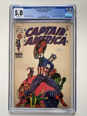 Buy Captain America #111 (1969) - CGC 5.0 - Silver Age - Classic Steranko Cover • 35.48£