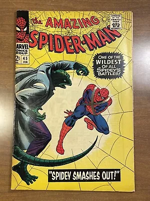 Buy Amazing Spider-Man 45 ~ 3rd Lizard ~ Marvel Comics 1967 • 40.16£