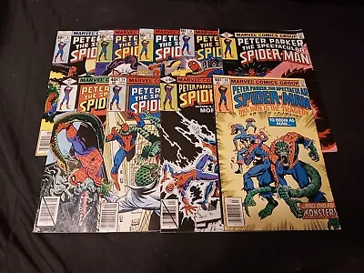 Buy Peter Parker The Spectacular Spider-man Lot (9) 6-8 Vf 31-34 Fn+ 38 Vf 40 Fn • 79.91£