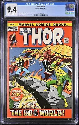 Buy Marvel Thor #200 Comic CGC Graded 9.4 • 131.87£