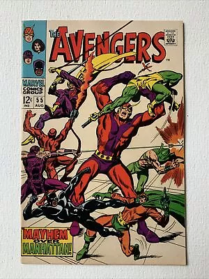 Buy Avengers #55 1st Appearance Of Ultron! Black Knight! Marvel 1968 VF- • 67.51£