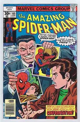 Buy Amazing Spider-Man #169 FN Signed Len Wein W/COA 1977 Marvel Comics • 67.17£