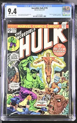 Buy Incredible Hulk #178 Cgc 9.4 Ow/wh Pages // Rebirth Of Adam Warlock Marvel 1974 • 134.57£