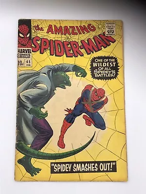 Buy Amazing Spider-man #45 3rd Appearance The Lizard John Romita Sr Cover And Art • 60£