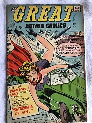 Buy Great Action Comics #9 IW Phantom Lady Matt Baker Art • 31.14£