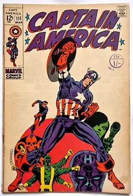 Buy CAPTAIN AMERICA 112 Marvel Silver Age 1969 Iconic Jim Steranko Cover • 68.50£