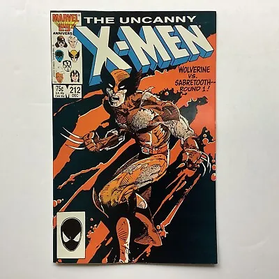 Buy Marvel Comics Uncanny X-Men #212 Wolverine, Sabretooth, Round 1 (1986) • 12.50£