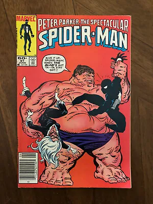 Buy Peter Parker SPECTACULAR SPIDER-MAN #91 (June 1984) VF Art Al Milgrom, BLACK CAT • 3.95£