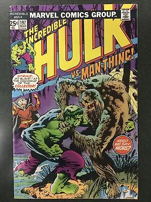 Buy Incredible Hulk #197 (Marvel, 1976) Classic Cvr Art Has Value Stamp Wrightson VG • 28.38£