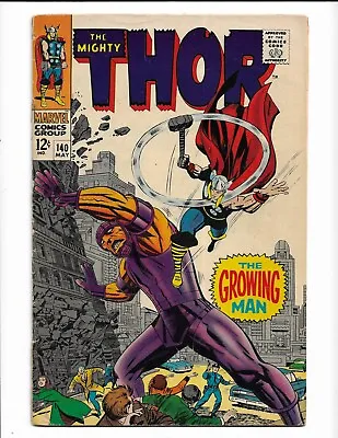 Buy Thor 140 - Vg- 3.5 - 1st Appearance Of Growing Man - Kang - Sif - Odin (1967) • 20.11£