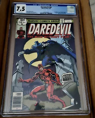 Buy DAREDEVIL 158 CGC 7.5 White Pages Newsstand First Frank Miller Daredevil Art  • 94.49£