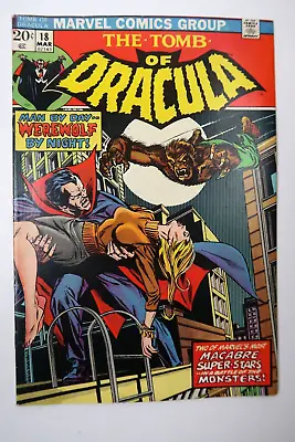 Buy Dracula #18 1st Battle Dracula Vs Werewolf By Night 1974 Bronze Age Marvel F/VF • 53.97£