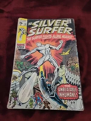 Buy Silver Surfer #18 (1970) “…The Unbeatable Inhumans”Marvel Comics • 20.11£