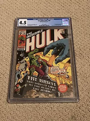 Buy Hulk 140 CGC 4.5 OW/White Pages (Classic 1971 Cover!) • 71.16£