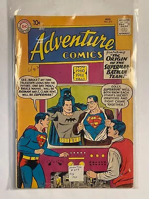 Buy Adventure Comics #275  Aug 1960  The Origin Of The Superman-Batman Team!  GOOD • 15.95£