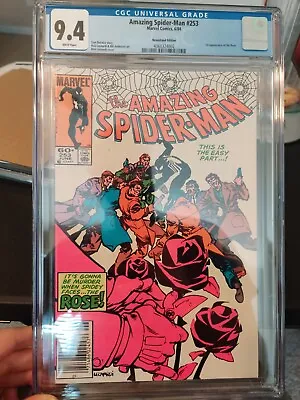 Buy Amazing Spider-Man #253 Newsstand - CGC 9.4 NM White Pages - 1st App Of The Rose • 44.24£