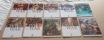 Buy Civil War # 1, 1, 2, 3, 3, 4, 5, 5, 7 + 7 Variants + Director's Cut NM • 36.99£