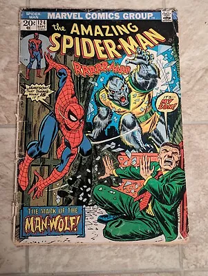 Buy Amazing Spider-man #124 - 1st Appearance Of The Man-wolf! Marvel 1.8 • 25.58£