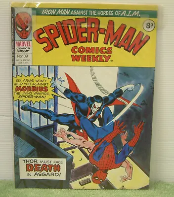 Buy Marvel Comics - Spider-Man - MORBIUS & THOR # 139 ( 1975 ) 1st UK Print • 29.95£