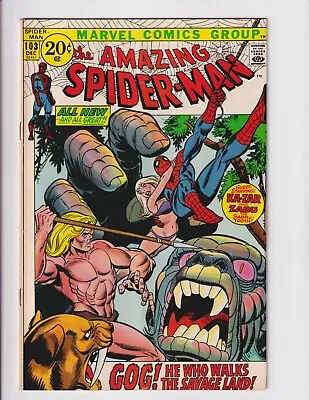 Buy AMAZING SPIDER-MAN #103 (1971) NM- Gil Kane Cover + Art - KRAVEN APP.  • 122.25£