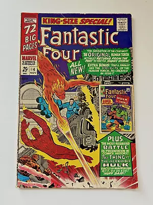 Buy Fantastic Four King-Size Special 4 1966 Silver Age Incredible Hulk VG Annual • 15.88£
